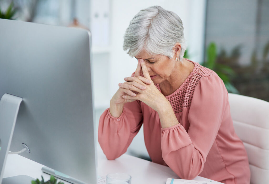 Senior professional reviewing career options and future work